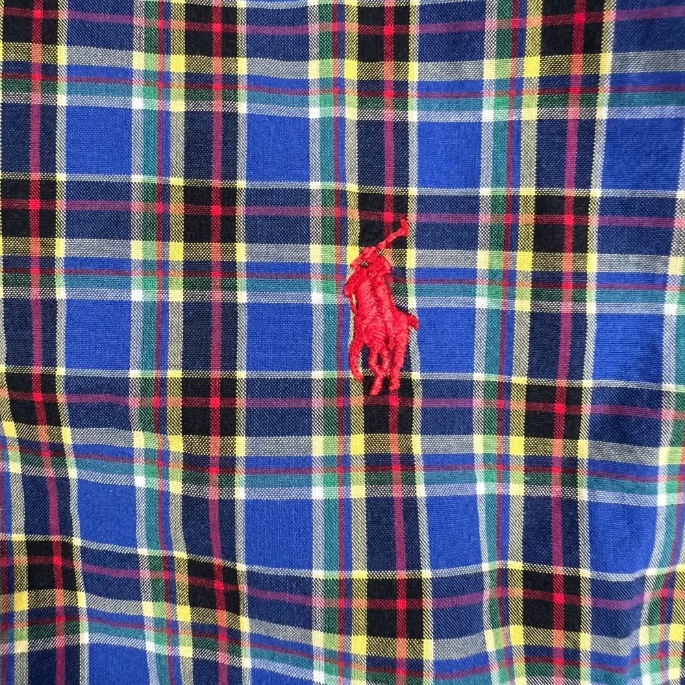Ralph Lauren Shirt Youth Boys‎ Large Blue Plaid Long Sleeve Button Down Casual